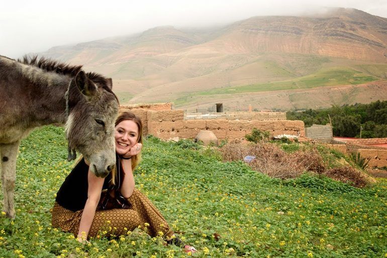 Sabina at the Berber Cultural Center, outside of Marrakech Morocco