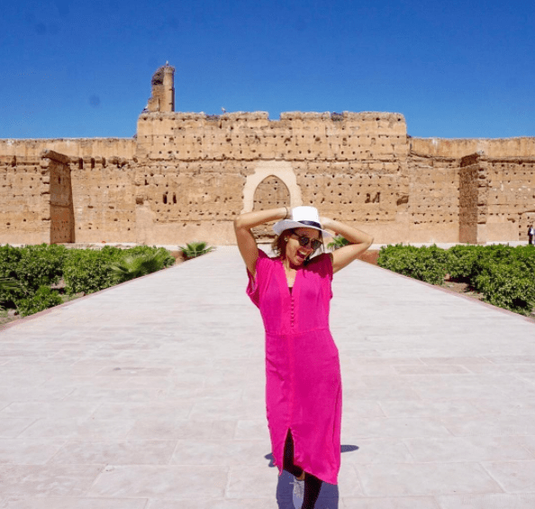 Jenn at El Badi Palace in Marrakech, Morocco