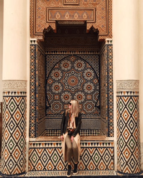 Ella at the Heritage Museum in Marrakech, Morocco