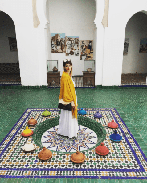 Vicky at the Heritage Museum in Marrakech, Morocco