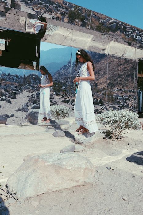 Palm Springs photo spot at Desert X with the mirrored house
