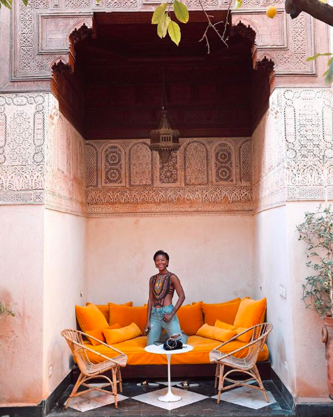 Deddeh Howard at El Fenn in Marrakech, Morocco