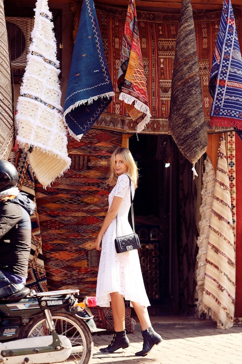 Jessica Stein of Tuula Vintage at La Medina of Marrakech, Morocco