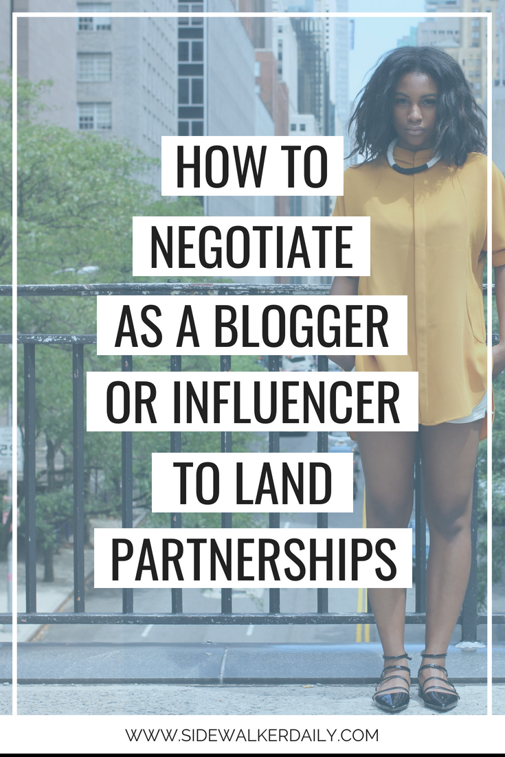 how to negotiate as a blogger