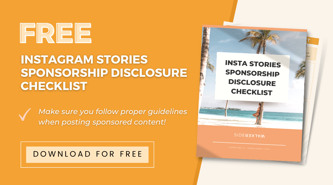 instagram stories sponsorship checklist