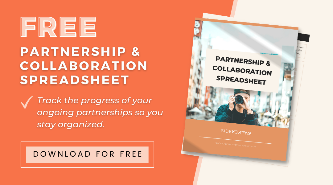partnership collab spreadsheet